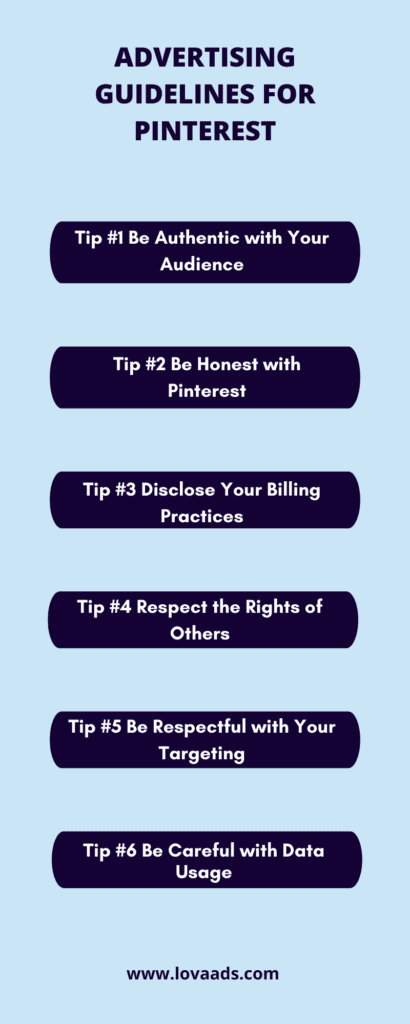 Advertising guidelines for Pinterest